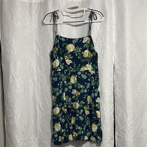 Old Navy Navy Blue Floral Mini Dress